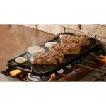 Lodge 5-Piece Reversible Cast Iron Stovetop Griddle Set with Egg Rings thumbnail 5