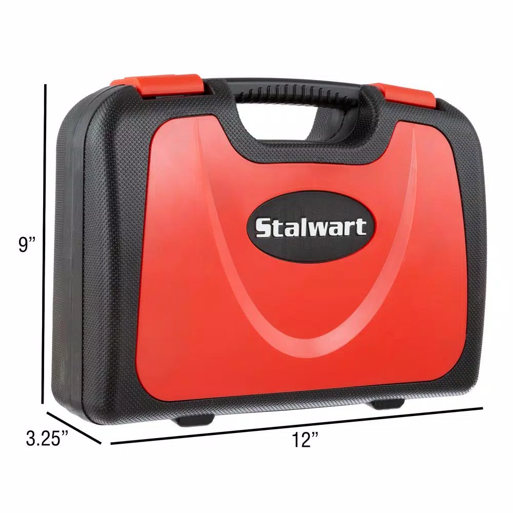 Stalwart 32-Piece Steel Hand Tool Set with Compact Carrying Case