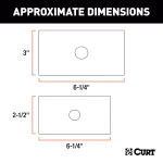 CURT Reducer Sleeve Set, 3 in. to 2-1/2 in. and 2 in. Receiver Adapters, 2-Piece Set thumbnail 1