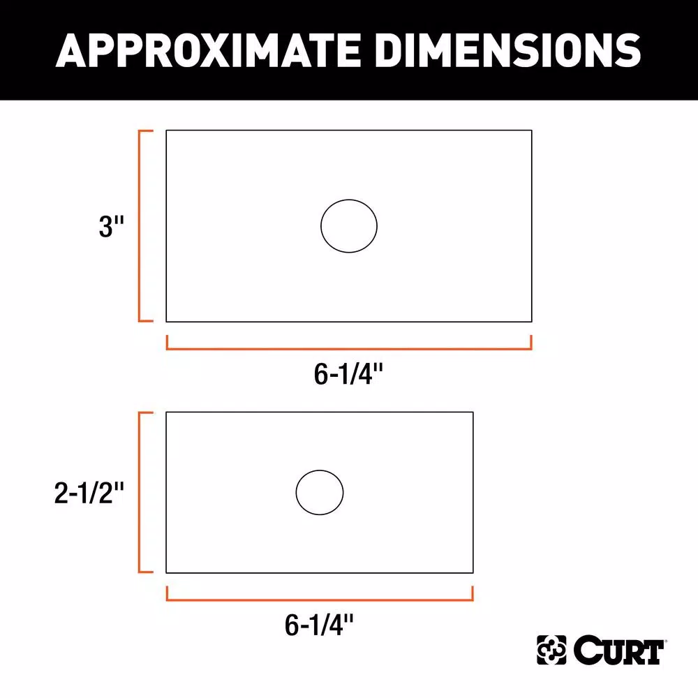 CURT Reducer Sleeve Set, 3 in. to 2-1/2 in. and 2 in. Receiver Adapters, 2-Piece Set