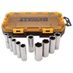 DEWALT DWMT73814 1/2 in. Drive SAE Deep Socket Set, 10-Piece thumbnail 1