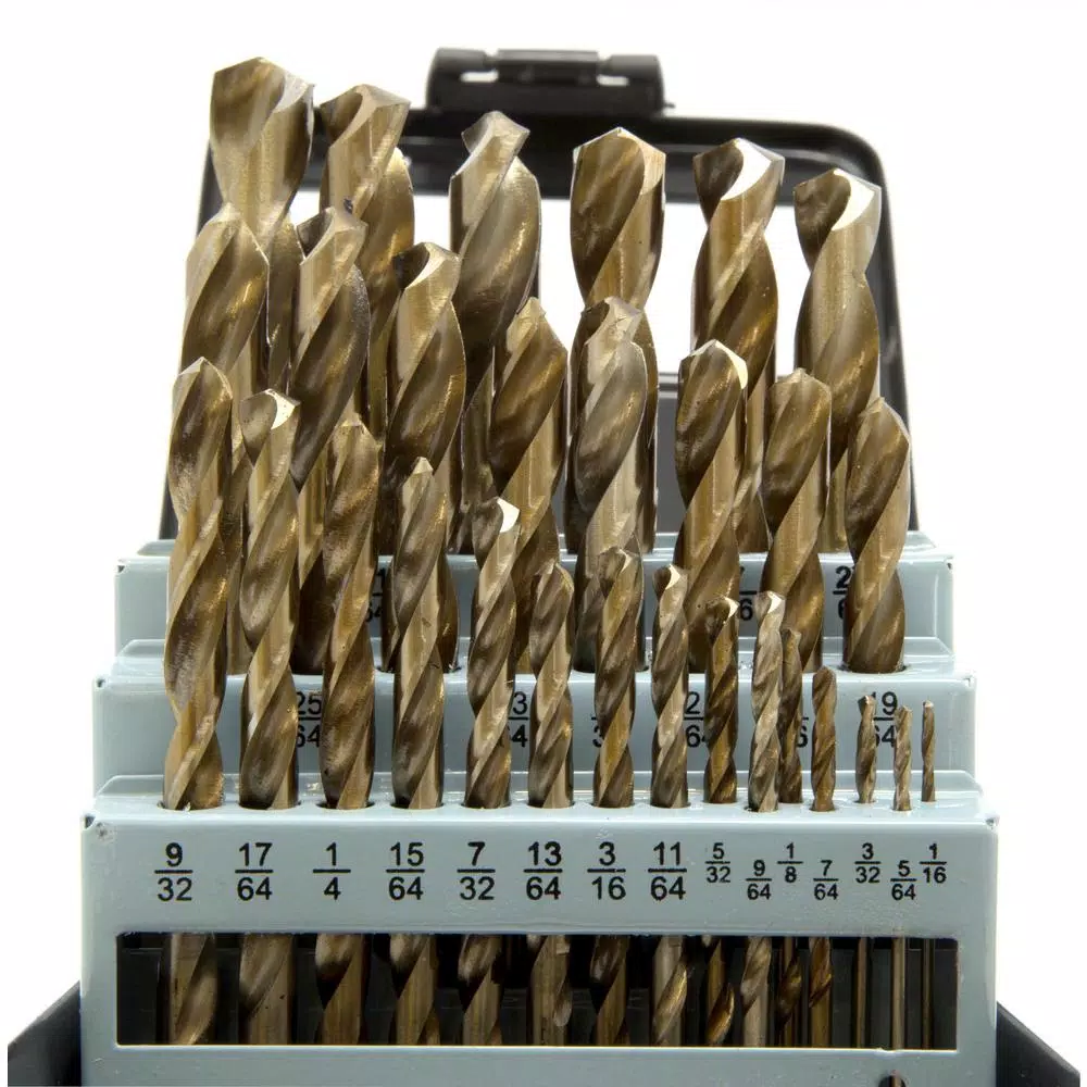 WEN 29-Piece Gold Oxide HSS Twist Drill Bit Set with Carrying Case