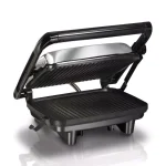 Hamilton Beach 1400W Chrome Non-Stick Panini Press & Sandwich Maker thumbnail 1