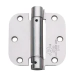 Global Door Controls 3.5 in. x 3.5 in. Satin Nickel Steel Spring Hinge, 5/8 in. Radius (Set of 2) thumbnail 1