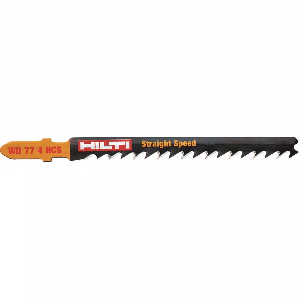 Hilti 3 in. 6 TPI Bi-Metal T-Shank Premium Jig Saw Blades for Wood Cutting (5-Pack)