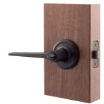 Copper Creek Zane Contemporary Black Privacy Lever Door Handle, Interior Residential Hardware thumbnail 4