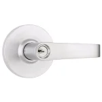 Universal Hardware Heavy Duty Keyed Entry Door Lever, Satin Chrome, 2-3/4 in. Backset thumbnail 1