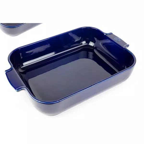 Unbranded Peugeot Appolia 2-Piece Rectangular Ceramic Ovenware Baking Set, Midnight Blue