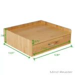 Mind Reader 32-Capacity Bamboo Brown K-Cup Storage Drawer with Lip Panel for Keurig thumbnail 7