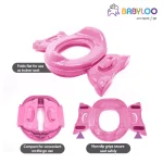 Babyloo 2-in-1 Portable Travel Potty for Toddlers with Collapsible Legs and Travel Bag - Pink thumbnail 5