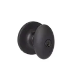 Sure-Loc Hardware Arapaho Flat Black Egg Style Keyed Entry Doorknob, Brass Construction thumbnail 2