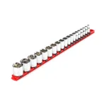 TEKTON 3/8 in. Drive 6-Point Metric Socket Set, 19-Piece with Twist-to-Lock Rail thumbnail 1