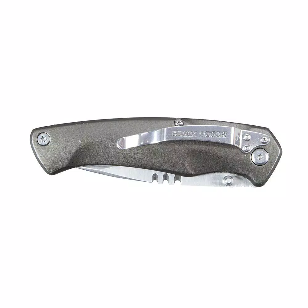 Klein Tools Electrician's Folding Pocket Knife with Phillips Driver and Wire Stripper