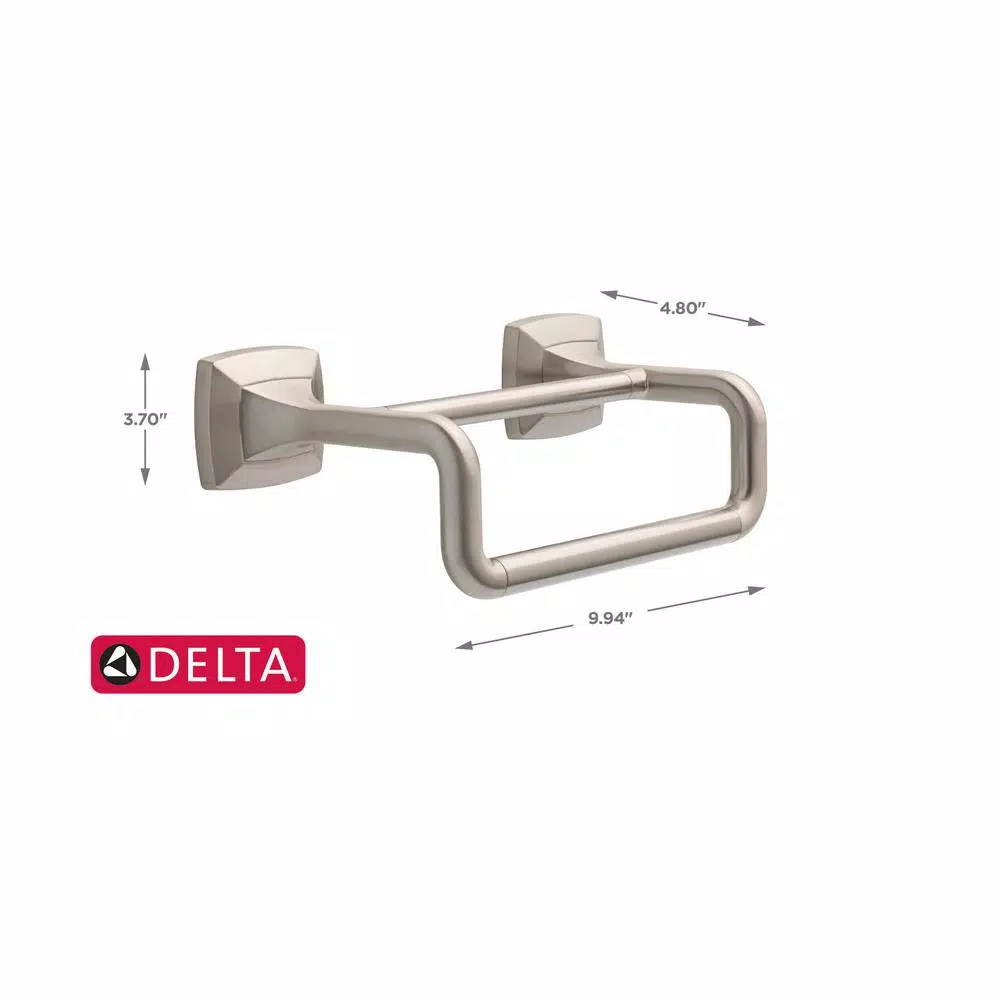 Delta Portwood 6 in. Double Hand Towel Bar in SpotShield Brushed Nickel
