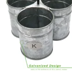 MIND READER 3-Section Silver Metal Utensil Caddy & Silverware Organizer thumbnail 3