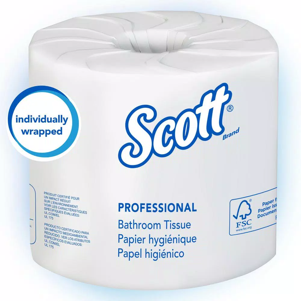 Scott Eco-Friendly 2-Ply Recycled Toilet Tissue, 506 Sheets per Roll, 80 Rolls per Carton