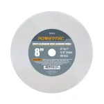 POWERTEC 8 in. x 1 in. 80 Grit White Aluminum Oxide Grinding Wheel, 5/8 in. Arbor thumbnail 1