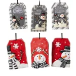 Unbranded 4 in. Clay Dough Snowman Christmas Ornament Assortment, Set of 6 thumbnail 1