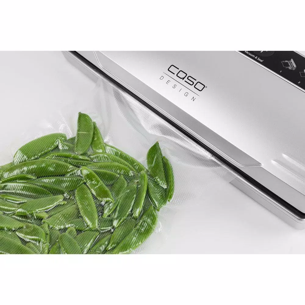 Caso VC 200 Food Vacuum Sealer with Integrated Cutter, Roll Box, and Bonus Bag & Roll Set