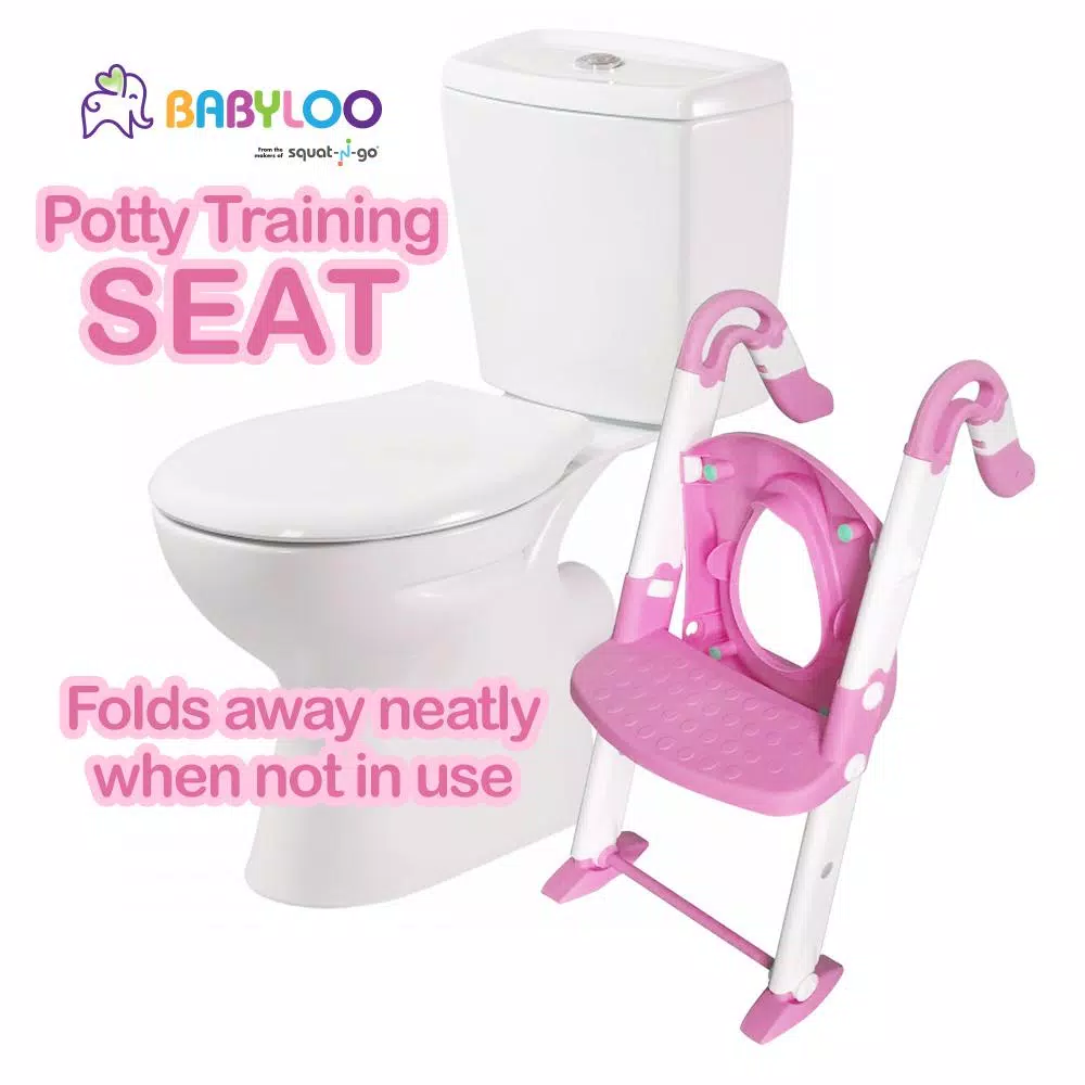 Babyloo Bambino 3-in-1 Convertible Toddler Potty Trainer and Step Stool - Pink
