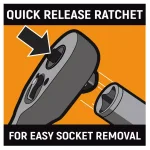 GearWrench 3-Piece Teardrop Ratchet Set, 1/4 in., 3/8 in., and 1/2 in. Drive, 45 Tooth Quick Release thumbnail 4