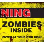 My Door Decor 7 ft. x 8 ft. Zombies Inside Halloween Garage Door Banner Mural thumbnail 4