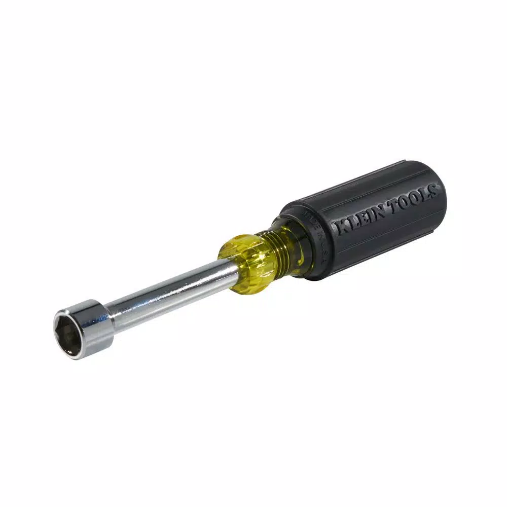 Klein Tools 1/2 in. Nut Driver with 3 in. Hollow Shaft and Cushion Grip Handle