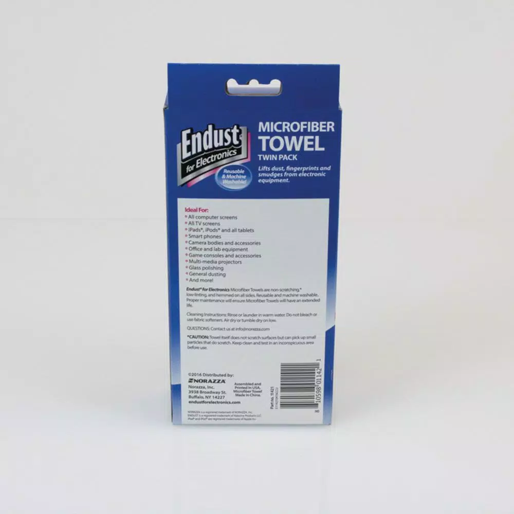 Endust 15 in. x 15 in. Microfiber Cleaning Cloths, Blue, 16-Pack