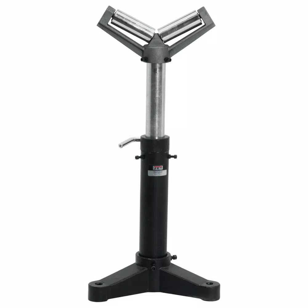 Jet 2,000 lbs. Capacity Stationary V-Style Material Roller Stand, 23 in. to 38.5 in. Adjustable