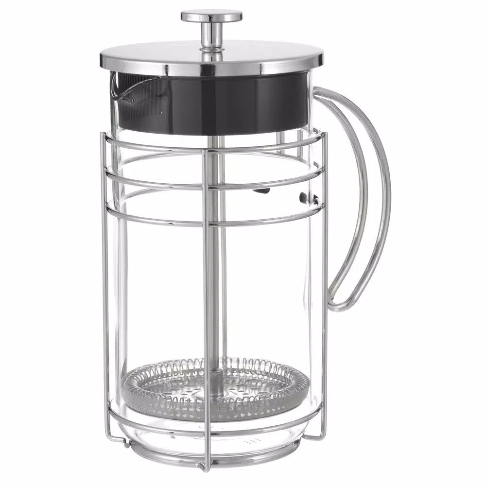 GROSCHE Madrid 3-Cup French Press Coffee and Tea Maker, Chrome Housing with Borosilicate Glass