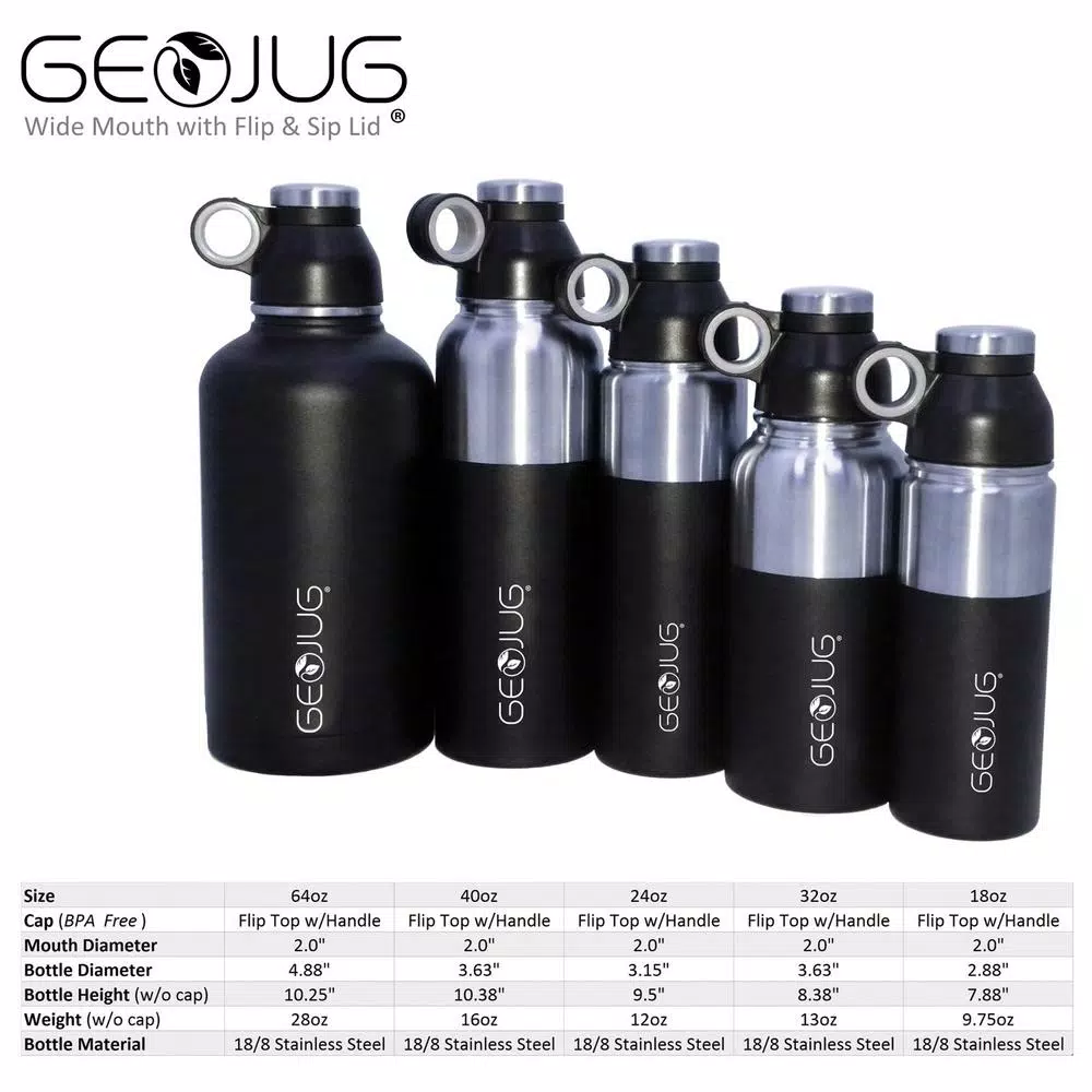 Brentwood Appliances Brentwood Select 3.3L Electric Instant Hot Water Dispenser and GeoJug 18oz Stainless Steel Water Bottle Bundle