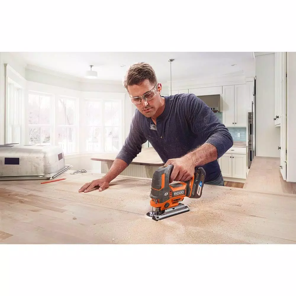 RIDGID 18V OCTANE Brushless Cordless Jig Saw Kit with 2.0 Ah Battery and Charger
