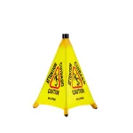 Alpine Industries 20 in. Yellow Multi-Lingual Pop-Up Wet Floor Sign thumbnail 1