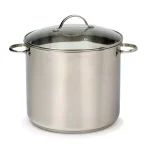 RSVP International Endurance 12 Qt. Stainless Steel Stock Pot with Glass Lid, Induction Compatible thumbnail 1
