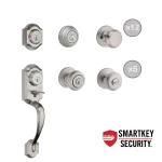 Kwikset Montara Keyed Entry Handleset with Single Cylinder Deadbolt, Satin Nickel thumbnail 8