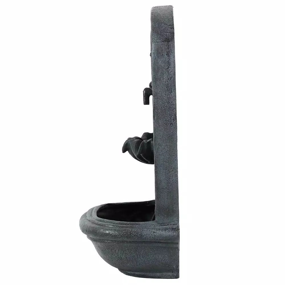 Sunnydaze Decor Seaside Lead Electric Powered Outdoor Wall Fountain, Coastal Shell Design
