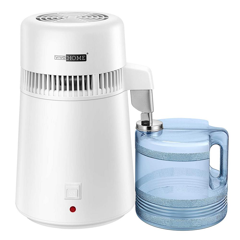 VIVOHOME 16-Cup Water Distiller Machine, 4L Countertop Water Purifier with Carbon Filter for Home and Office