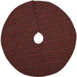 VHC Brands Tea Star 21 in. Traditional Christmas Mini Tree Skirt - Reversible Primitive Decor thumbnail 2