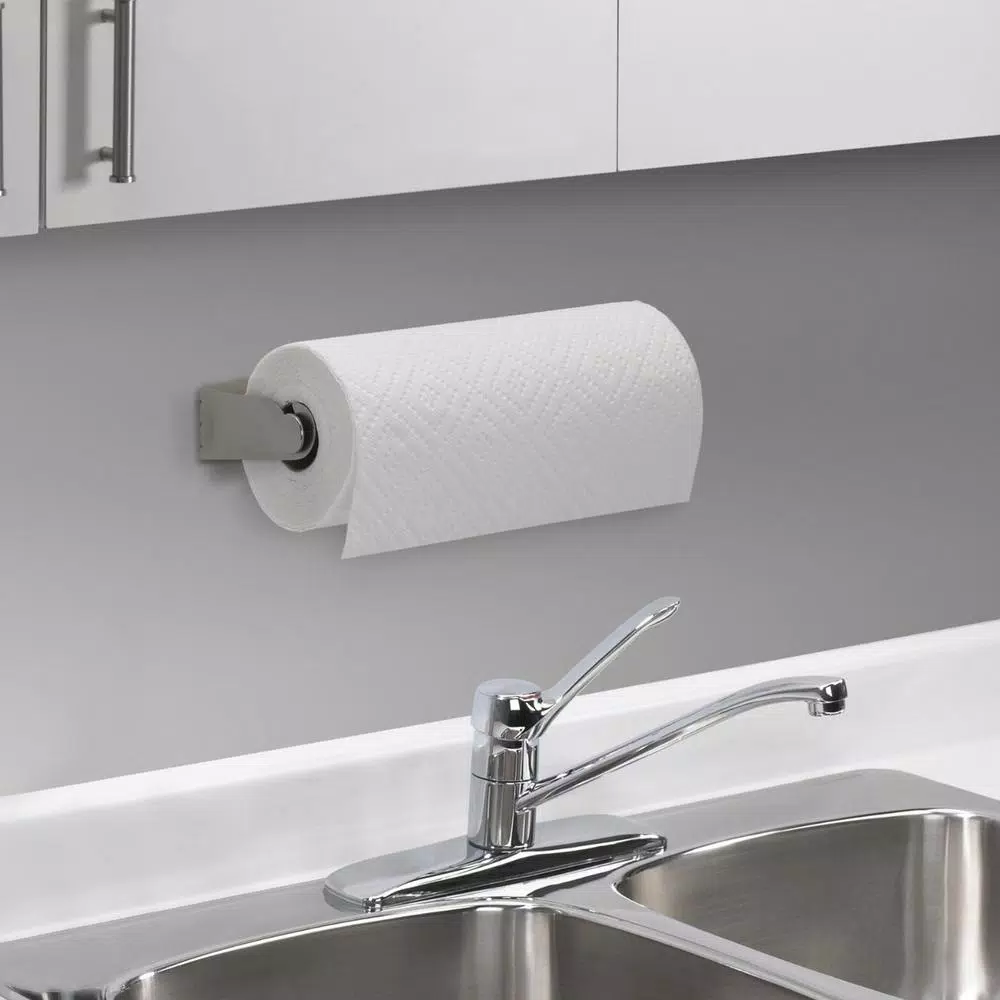 Umbra Mountie Paper Towel Holder, Steel with Nickel Finish