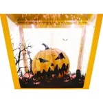 Haunted Hill Farm 71 in. Animated Orange Jack-O-Lantern Halloween Lamp Post with Spooky Music thumbnail 2
