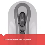 BLACK+DECKER 5-Speed White Handheld Electric Mixer with Power Boost, 175W thumbnail 6
