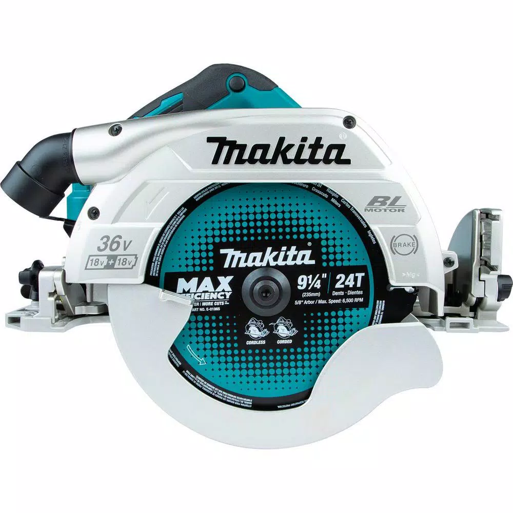 Makita 9-1/4" Brushless 36V X2 LXT Cordless Circular Saw, Guide Rail Compatible (Tool Only)