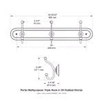 Delta Porter Triple Towel Hook, Oil Rubbed Bronze thumbnail 5