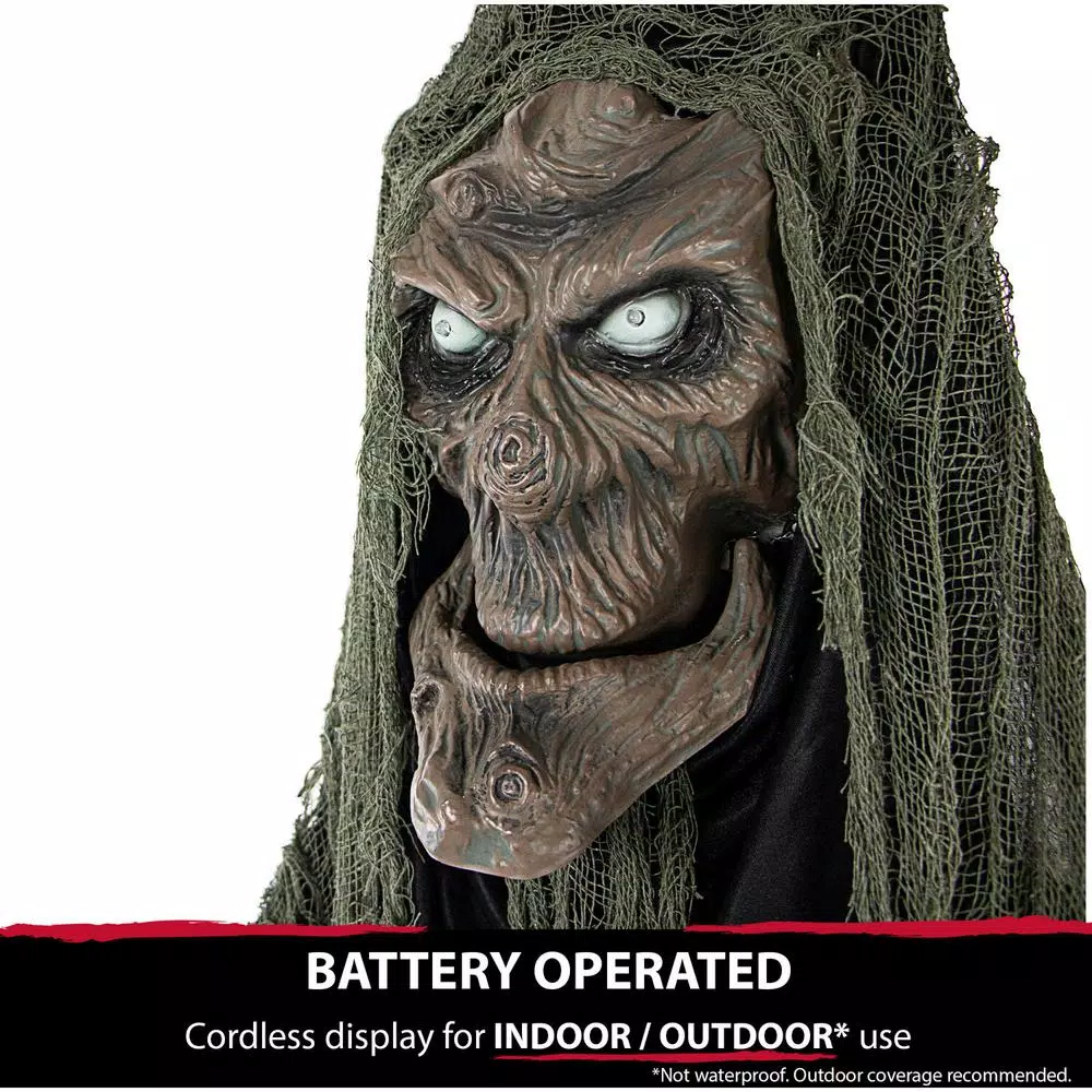 Haunted Hill Farm 6.5 ft. Animatronic Talking Tree Halloween Prop with Sound and Lights
