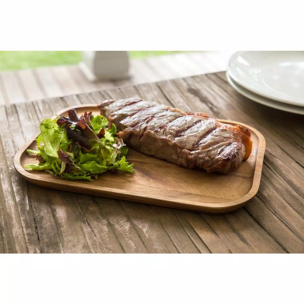 Ironwood Acacia Wood Small Steak Board - Handcrafted Rectangular Cutting Board