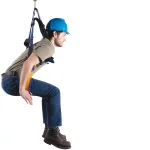 Werner Blue Armor 2000 Construction Safety Harness, 3 D-Rings, Small, Blue thumbnail 2