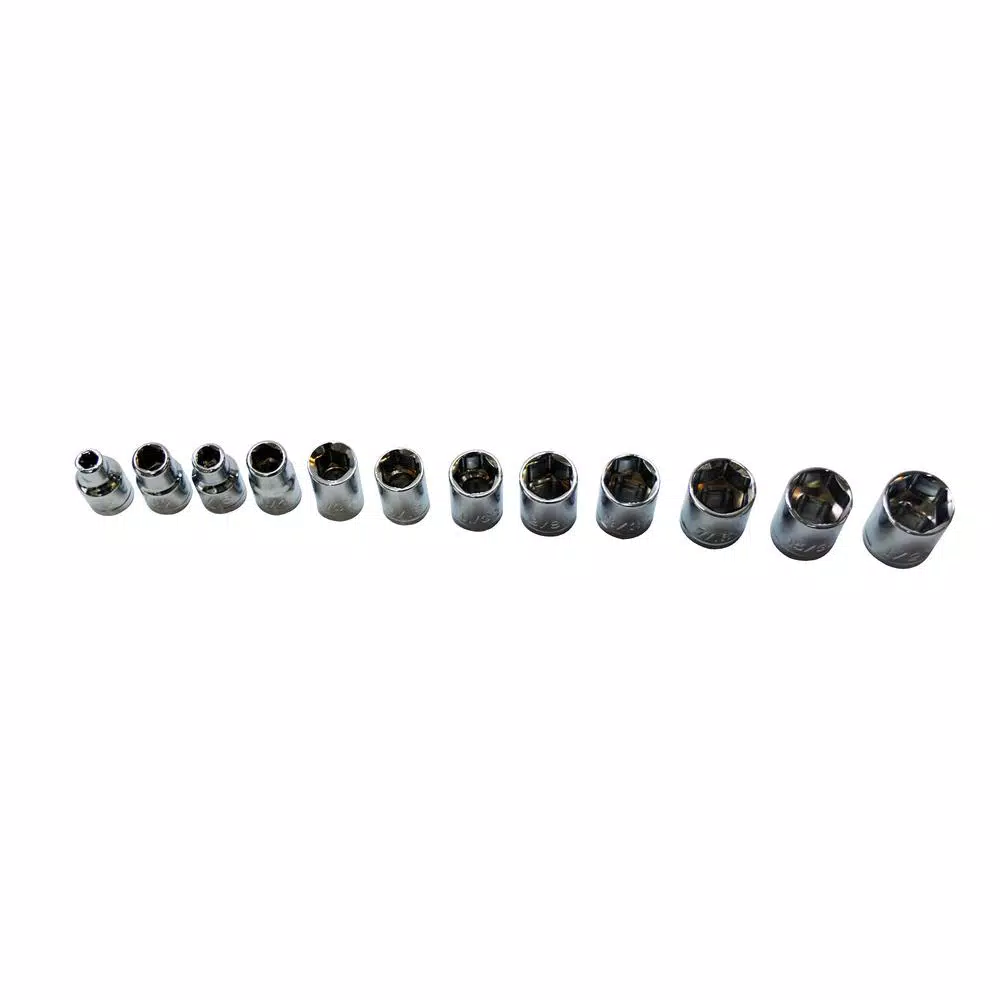 Best Value 52-Piece Socket Set with 1/4 in., 3/8 in., and 1/2 in. Drives - Metric and SAE