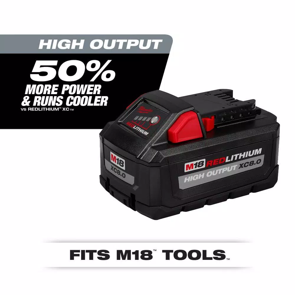 Milwaukee M18 ROCKET Dual Power Tower Light with 8.0 Ah XC Battery