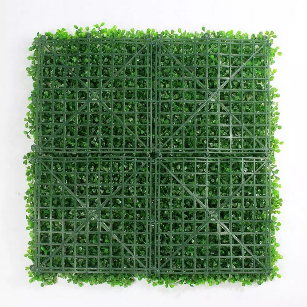 Ejoy GorgeousHome Artificial Boxwood Hedge Greenery Panels, 20 x 20 in., Dark Green (12-Pack)