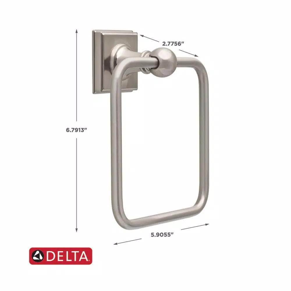 Delta Teague Brushed Nickel SpotShield Towel Ring